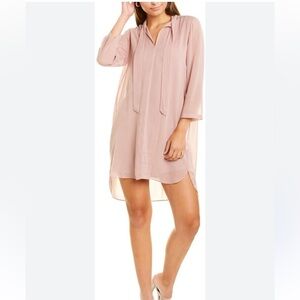 Club Monaco‎ Silk Pink Dress Size 6 With Matching Slip